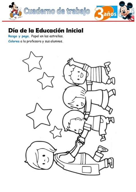 Resultado de imagen para dia de la educación inicial para colorear