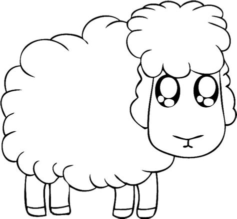 None of the pages have been colored on. Big Eyed Lamb Coloring Page | Coloring Sky