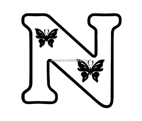 Our website offers free printable stencils for pictures, people, alphabet letters and numbers.we list printable stencils in mostly graphic jpg format. Print N Letter Stencil - Free Stencil Letters