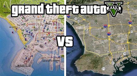 Gta 5 Los Santos Vs Los Angeles Comparison Youtube