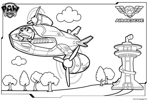 Paw patrol mighty pups super charged pups collection of full episodes about training day rescues with the funny funlings in these family friendly toy. Paw Patrol Air Patroller Coloring Coloring Pages Printable