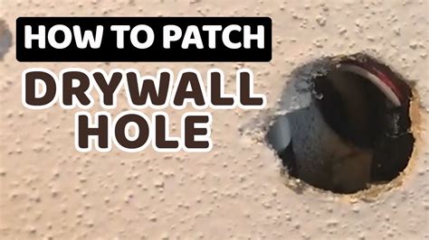 How To Patch Medium Size Drywall Holes Up To 1 Inch Youtube