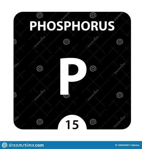 Phosphorus Symbol Sign Phosphorus With Atomic Number And Atomic Weight