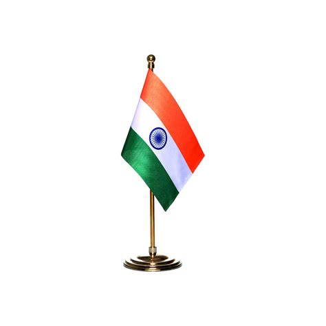 Indian Flag With Gold Stand The Flag Corp