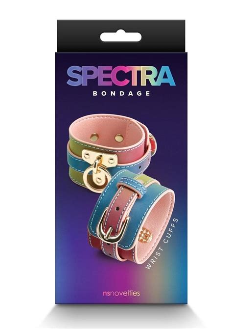 spectra bondage wrist cuff rainbow love bound