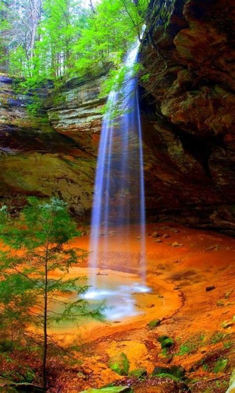 Beautiful Rainbow Waterfall Waterfall Landscape