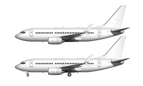 Boeing 737 700 Blank Illustration Templates Norebbo