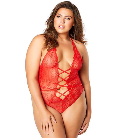 Oh Là Là Chéri Plus Size Lace Up Teddy And Reviews Bare Necessities Style 52 10701x
