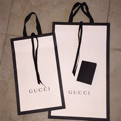 Gucci Bags Two Gucci Paper Bags And Envelope Poshmark