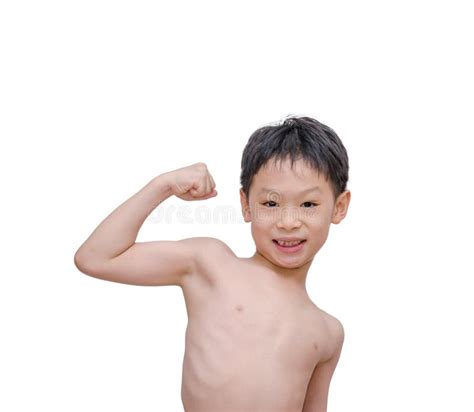 Young Boy Showing Muscle Stock Photo Image Of Portrait 32907712