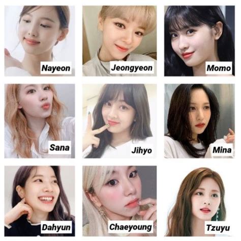 Twice Members Names Labelled Twice Names Name Labels Twice