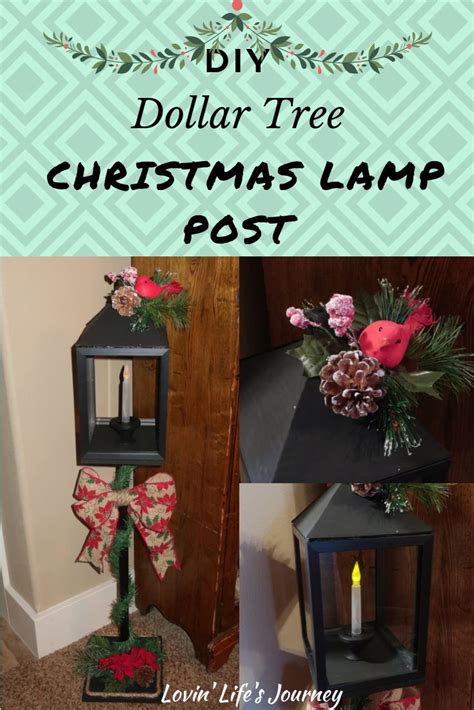 Make This Impressive Christmas Lamp Post For Less Than 15 With Items