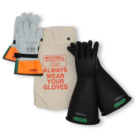 Class Insulated High Voltage Lineman Glove Kit Gloves Kv