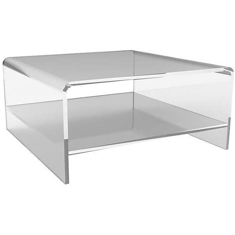 Lucite and brass 'tusk' round coffee table, italy, 1970s. Waterfall Acrylic Coffee Table w/ Shelf Acrylic / Lucite ...