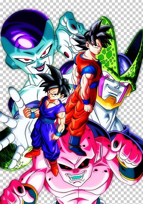 Goku Majin Buu Frieza Gohan Vegeta Png Clipart Anime Art Beerus Cartoon Cell Free Png Download