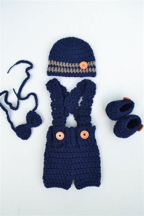 Newborn Baby Boy Outfit Crochet Baby Outfit Newborn Boy Etsy