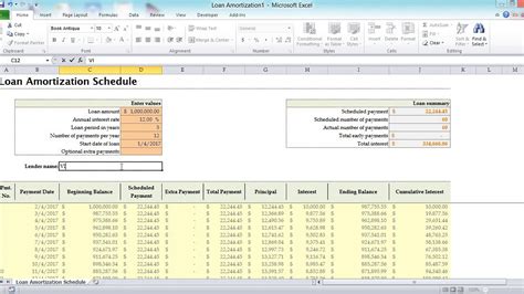 Calculate payments based on loan amount, term and interest rates. loan repayment Calculator #excel 05 - YouTube