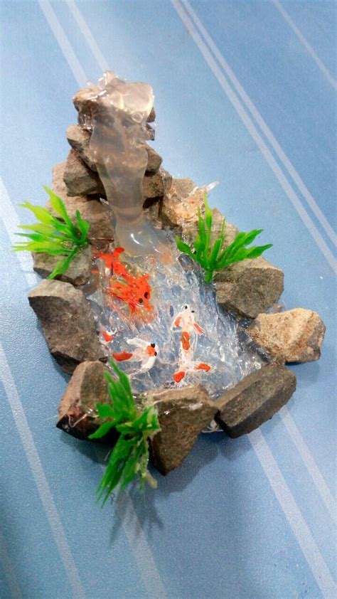 Hot Glue Waterfall With Images Fairy Garden Diy My Fairy Garden Fairy Garden Accessories