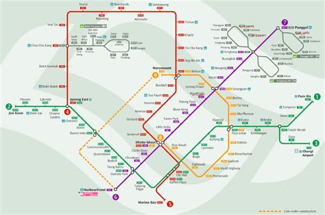 Mrt putrajaya line is a construction in malaysia. Singapore Map Mrt Pdf