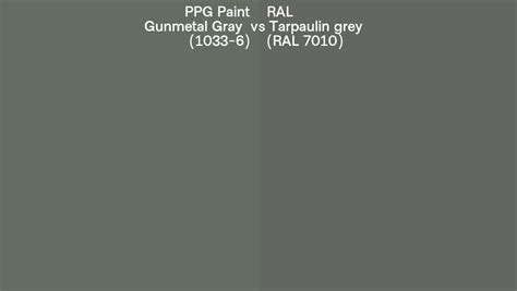 Ppg Paint Gunmetal Gray 1033 6 Vs Ral Tarpaulin Grey Ral 7010 Side