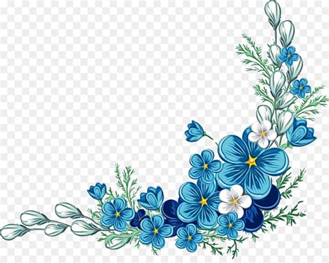 Chinese blue flower border vectors (288). Blue Flower Borders And Frames - SUBPNG / PNGFLY