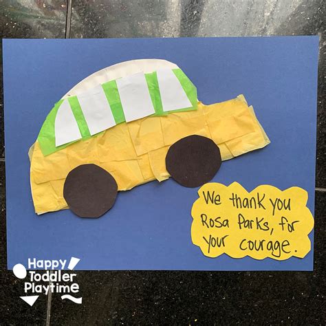 We Thank You Rosa Parks Bus Craft Happy Toddler Playtime