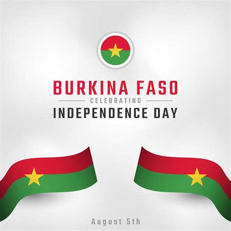 Feliz Día De La Independencia De Burkina Faso 5 De Agosto Celebración
