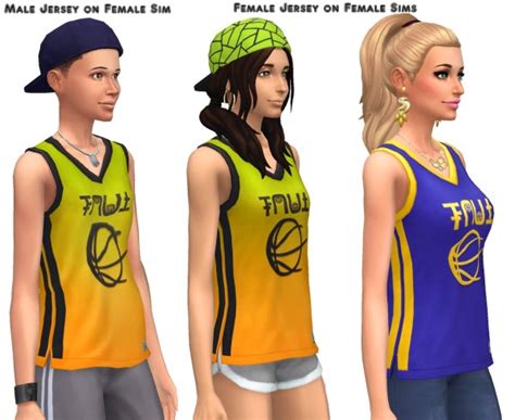 Mod The Sims City Living Females Basketball Jersey Unlocked By