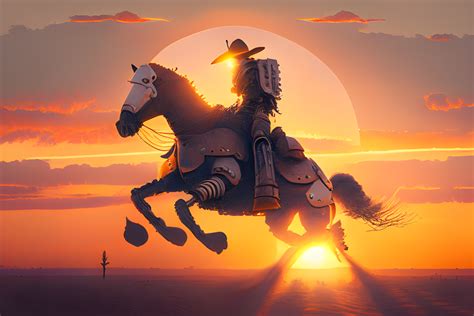 Robot Cowboy Riding Off Into The Sunset Hackernoon