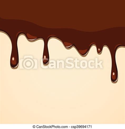 Illustration Of Melting Chocolate Simple Flat Vector Illustration Of