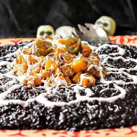 The Perfect Halloween Dinner Party Recipe Black Rice Risotto With