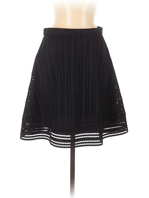 Jcrew 100 Polyester Solid Black Formal Skirt Size 6 91 Off