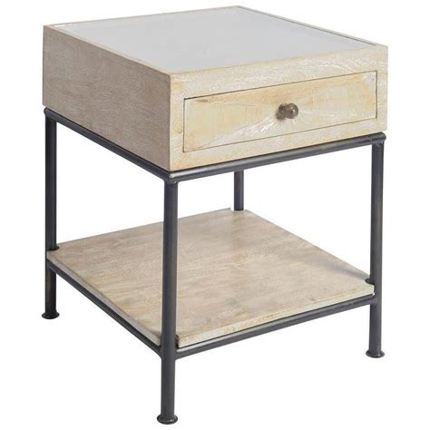 Lightning struck 24 accent / end table lichtenberg fractal burned blended red solid wood metal legs or just table top coffee / kids / craft. Mercana Trigonus II White Wood Iron Side Table