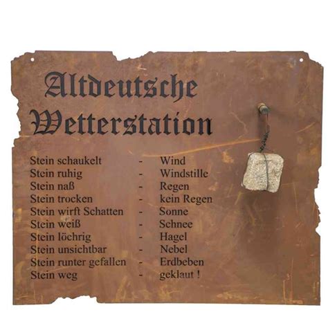 Welches ist die beste wetterstation für ihren garten und wofür können sie diese nutzen? SIENA GARDEN Altdeutsche Wetterstation zum Hängen Metall ...