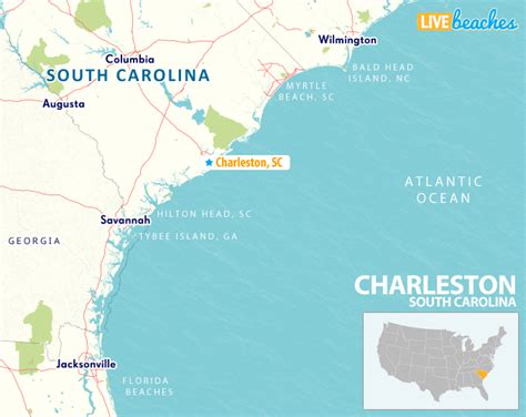 Map Of Charleston South Carolina Live Beaches