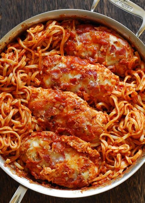 Monitor nutrition info to help meet your health goals. Chicken Spaghetti in Homemade Italian Tomato Sauce | Baked ...