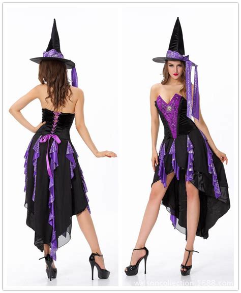 Sexy Witch Costumes Adult Purple Anime Cosplay Costumes For Women Fantasia Swallowtail Dress