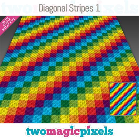 Diagonal Stripes 1 C2c Graph Sc Graph Cross Stitch Graph By Two Magic