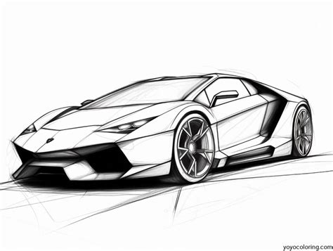 Lamborghini Para Colorear ᗎ Plantilla De Pintura Imprimible