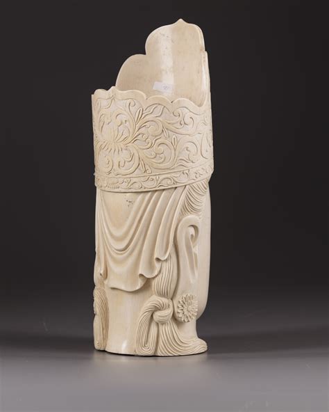 An Ivory Carving Of A Guanyin Head Oaa