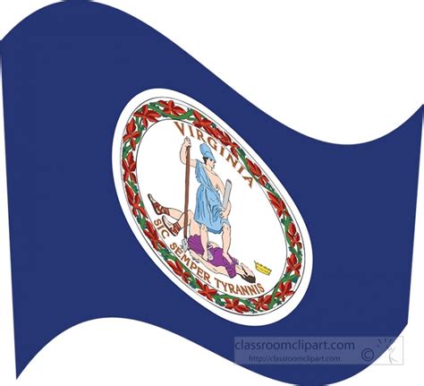 State Flags Clipart Dc State Flat Design Waving Flag Flag