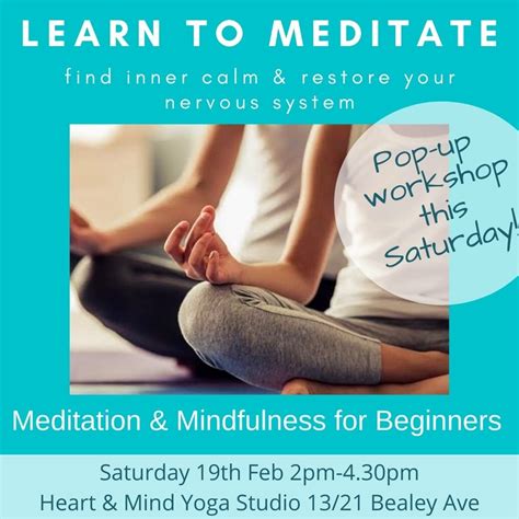 Learn To Meditate Workshop — Heart And Mind Yoga