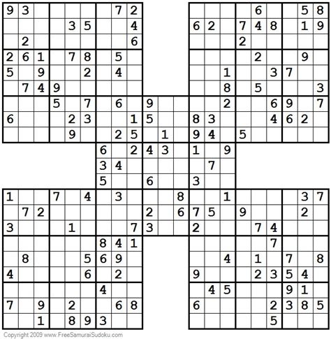 1001 Moderate Samurai Sudoku Puzzles Sudoku Puzzles Sudoku Sudoku