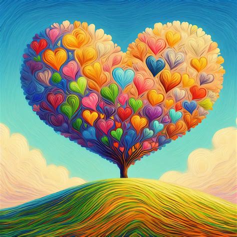 Download Ai Generated Heart Tree Royalty Free Stock Illustration Image