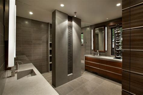 To make a space more masculine, you could incorporate dark colored tiles, marble and concrete and vintage décor along with the contemporary interiors. 18 Dramatic Masculine Bathroom Designs To Get You Inspired