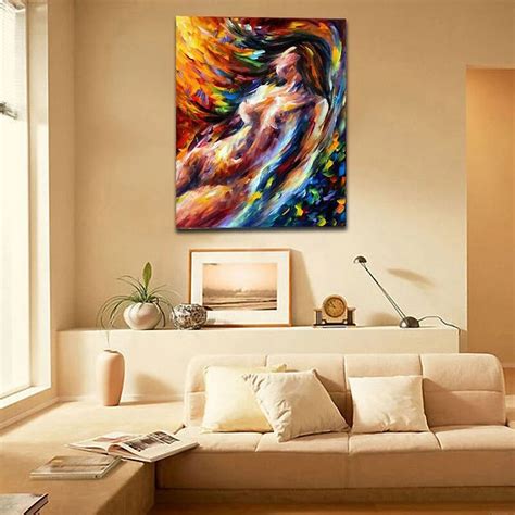 Panel Contemporary Modern Colorfull Nude Art Painting Painted Ideas Sexy Woman Body Canvas Oil