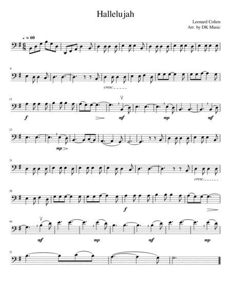 Hallelujah By Leonard Cohen Digital Sheet Music For Individual Part Download And Print A0
