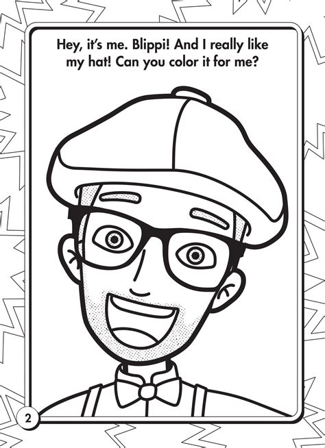 Blippi Activity Page 1 Coloring Pages For Kids Coloring Pages