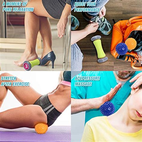 Ryson Foot Roller Massage Ball For Relief Plantar Fasciitis And Reflexology Massager For Deep
