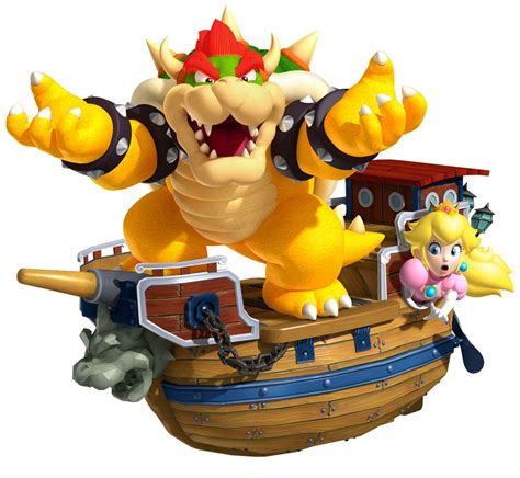 Bowser And Peach Characters And Art Super Mario 3d Land Bowser Super Mario 3d Mario Bros Party